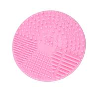 LRXIYODE Silicone Makeup Cleaning Pad Pink with Hand Held Design and Hollow Device more Flexibility Multifunctional Makeup Brush Scrub Pad for Easy and Effective Cleaning