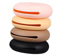 LRXIYODE Silicone Makeup Sponge Holder 4pcs Round Puff Storage Case Portable Makeup Sponge Travel Organizer for Women 4 Colors (pink, Khaki, Brown, Black)