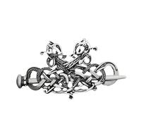 LRXIYODE Silver Retro Irish Knot Hair Clips Alloy Hair Slide Clip with Stick for Women for Messy Buns and Braids