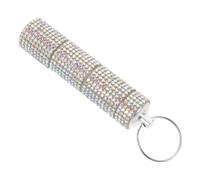 LRXIYODE Small Pill Container Key Holder Small Pill Keychain Keychain Silver