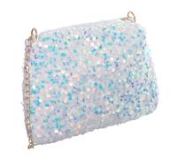 LRXIYODE Small Sequin Crossbody Purse with Chain Strap for Women Glitter Sparkly Clutch Handbag with Organized Interior Lightweight Evening Bag for Wedding Party Prom and Casual Outings