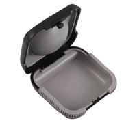 LRXIYODE Small Splashproof Hearing Aid Travel Case with Shockproof Cushion Portable Hard Organizer for Hearing Amplifiers Compact Black Protective Holder for Outdoor Use