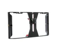 LRXIYODE Smartphone Radio Rig Cage with Cold Shoe Mounts and Threads Handheld Phone Bracket for Mobile Filming Live Streaming Video Recording Compatible with LED Lights and Microphones