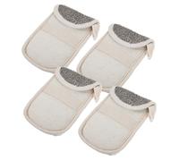 LRXIYODE Soap Foaming Net 4pcs Black Linen Soap Storage Bag Exfoliating Scrubbing Mesh Shower Use Sturdy Eco-friendly Material