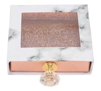 LRXIYODE Square Pull Out Eyelash Case Cardboard False Lash Organizer Design for Women Makeup Storage Portable Cosmetic Bag