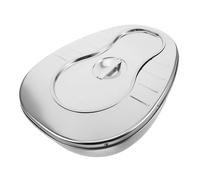 LRXIYODE Stainless Steel Bedpan with Odor Control Lid Large Capacity Elderly Bedside Commode for Adults Spacious Design for Home and Hospital Use Convenient Bed Pans for Elderly Females and
