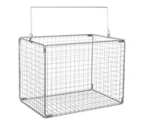 LRXIYODE Stainless Steel Strainer Basket Ultrasonic Cleaning Basket High Temperature Resistant Steam Sterilization Resistant Silver Swinging Handle for Laboratory Washing and Research