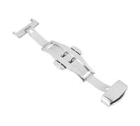 LRXIYODE Stainless Steel Watch Clasp Replacement Buckle for Watchbands Butterfly Double-press Buckle with Professional Gloss for Men and Women