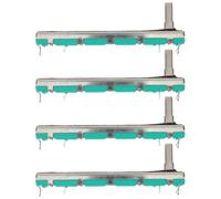 LRXIYODE Straight Linear Potentiometer Slider Plastic and Metal Construction 4pcs Dual Channel 10k Fader with High-precision Tuning for Audio Mixer Suitable for Music Production and Dj Home