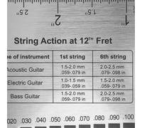 LRXIYODE String Height Gauge Guitar Neck Adjustment Precision Metal String Action Ruler for Bass and Acoustic Guitar Setup Portable Luthier Tool for Fretboard Maintenance