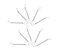 LRXIYODE Stylus Pen Lanyards 10pcs Black for Easy Accessibility and Ensuring Pens Are Always within Reach with Retractable Spring Coil Structure, Nylon and Pvc Material for Tablet Use