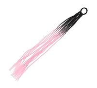 LRXIYODE Synthetic Ombre Dreadlock Hair Extension, 12-strand Crochet Braid Ponytail, Black and Pink Braiding Hairpiece for Party and Daily Hair Decor in Uk