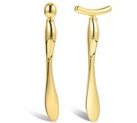 LRXIYODE T-shaped Eye Roller 10cm Gold Eye Massage Stick 2pcs Set Wrinkle Reduction Facial Sculpting Tool for Women’s Skincare