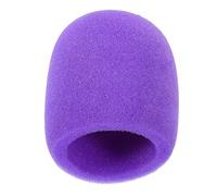 LRXIYODE Thick Foam Microphone Cover Non-slip Grip, Handheld Mic Windscreen Popper Stopper for Home Ktv Use, Washable Purple Sponge Protective Shield