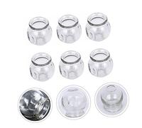 LRXIYODE Thickened Glass Cupping Therapy Kit Portable Treatment Instrument with Smooth Round Mouth Explosion Cups for Home Massage Care