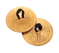 LRXIYODE Thumb Cymbal Props for Belly Dancing Made of Pure Copper Material Egyptian-style Patterns Designed for Stages and Performances Includes Small Finger Cymbals as Percussion Musical