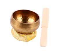 LRXIYODE Tibetan Singing Bowl Set for Meditation Includes Copper Sound Bowl Chakra Stones for Yoga and Spiritual Practices