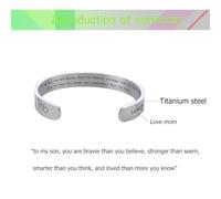 LRXIYODE Titanium Steel Opening Bracelet for Men Wide Simple Engraved My Letter Band Lightweight Gift for Daily Wear