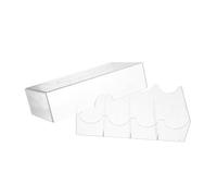 LRXIYODE Transparent Four Grid Poker Chip Storage Box Large Capacity Organizer Portable Acrylic Case for Poker Chips and Cards Compact Design for Easy Carry and Classification Management