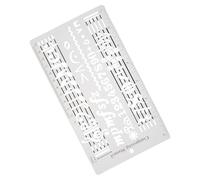 LRXIYODE Transparent Music Notation Ruler with Dual Scales for Precise Staff Drawing Wear-resistant Composition Stencil Tool for Composers and Music Enthusiasts Compact Portable Design