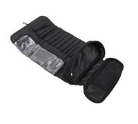 LRXIYODE Travel Makeup Brush Pouch Portable Cosmetic Organizer Bag for Women Small Space-Saving Makeup Brush Holder with Wear-Resistant Material Chic Pure Color Design