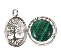 LRXIYODE Tree of Life Hollowed Dangle Pendant DIY Stone Charm for Jewelry Making Alloy and Stone Craft Supply Necklace Accessory Unique Stylish Design for Bracelets and Necklaces