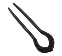 LRXIYODE U Shaped Wooden Double Hairpin Bun Accessory for Women, Meticulously Crafted Traditional Chinese Style Hair Pins for Weddings and Dances, Coffee Colour