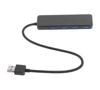 LRXIYODE Usb 3.0 Hub 4-port Data Splitter Portable Usb Expansion Adapter for Laptops and Pcs Black 25cm Cable for High-speed Data Transfer and Multiple Device Connection
