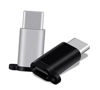 LRXIYODE USB C Male to Micro USB Female Adapter Converter with Keychain Portable Durable for Data Transfer
