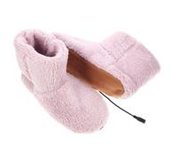 LRXIYODE USB Rechargeable Foot Warmer Shoes Heated Plush Slippers for Winter Slip Design for Office Workers Students and Gamers Keep Your Feet Warm All Day
