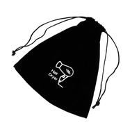 LRXIYODE Velvet Drawstring Hair Dryer Travel Bag Multi Purpose Flat Ironing Tool Pouch with Protective Storage for Jewelry Sundries and Beauty Accessories Black