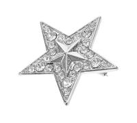 LRXIYODE Vintage Alloy Star Brooch Pin for Women with Rhinestones Elegant Retro Lapel Badge for Jackets Versatile Fashion Accessory for Scarves and Party Outfits
