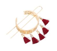 LRXIYODE Vintage Geometric Tassel Hairpin for Women Chinese Costume Headdress Elegant Floral Design for Parties and Banquets Unique Hollow Style Accessory