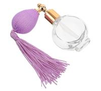LRXIYODE Vintage Glass Perfume Atomizer with Tassel Sprayer Refillable Small Spray Bottle for Powder Fragrance and Liquid Portable Travel Cosmetic Mist Dispenser