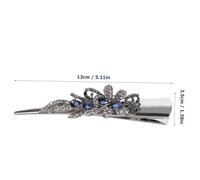 LRXIYODE Vintage Large Metal Hair Clip for Women Tortoise Shell Style Hairpin Barrette with Crystal Rhinestones Elegant Hair Accessory for Party Cosplay and Daily Wear