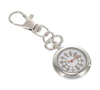 LRXIYODE Vintage Portable Hanging Pocket Watch Keyring with Larger Dial, Silver Glass Alloy Unisex Watch Pendant, Sturdy Design for Nurses, Students and Everyday Use