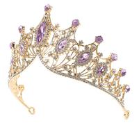 LRXIYODE Vintage Rhinestone Bridal Tiara Crown for Women Retro Inlaid Wedding Headwear Elegant Hair Accessory for Bride and Bridesmaids Antique Style Headdress for Banquets and Performances