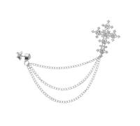 LRXIYODE Vintage Rhinestone Cross Tassel Brooch Pin Alloy Punk Style Lapel Pin for Coats Sweaters and Shawls Secure Clothing Fastener Accessory for Women Party and Everyday Wear