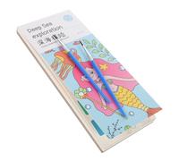 LRXIYODE Watercolor Painting Book for Safe Non-Toxic DIY Drawing and Graffiti Activity Compact Lightweight Educational Art Gift for Ages Pages Deep Sea Adventure Theme