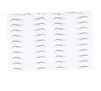 LRXIYODE Waterproof 6d Simulation Eyebrow Stickers 10 Pairs Hair-like Artificial Eyebrow Curved Shape Suitable for Tools