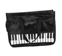 LRXIYODE Waterproof Music Score Holder Bag A4 Size with Zipper Portable Music Sheet Storage Pouch for Piano Keyboard and Instrument Accessories Black