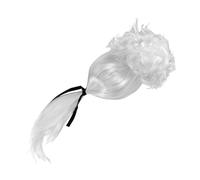 LRXIYODE White Curly Judge Wig for Soft Reusable Cosplay Lawyer Court Wig Gentleman Costume Party Accessory for Stage Performance and Halloween