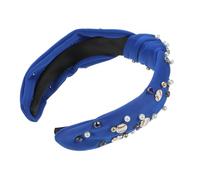 LRXIYODE Wide Pearl Knotted Headband for Women Stylish Baseball Hair Band Bow Fashionable Soft Fabric for Casual Wear and Celebrations