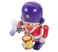 LRXIYODE Wind-up Clockwork Soldier Portable Decorative Plaything for Adults Spring Mechanism Smooth Edges Funny Walking Drum Robot