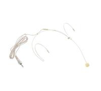 LRXIYODE Wired Headset Microphone with Condenser Mic Lightweight Comfortable Headworn Design Steerable Boom for Singing Teaching Lectures Voice Amplifier Speaker Mic in Beige Nut Color