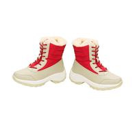LRXIYODE Womens Winter Snow Boots Faux Fur Lined Warm Lace Up Mid Calf Booties Non Slip Rubber Sole Breathable Insulated Footwear for Outdoor and Indoor Cold Weather Activities