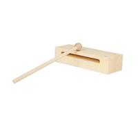 LRXIYODE Wood Block Percussion Instrument for Kids Square Double Sound Block with Mallet for Music Education and Rhythm Practice