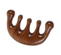 LRXIYODE Wood Craft Massage Comb Five Rounded Teeth, Sandalwood Head and Body Massager Comb for Scalp Meridian Stimulation, Suitable for Men and Women Hair Care and Relaxation