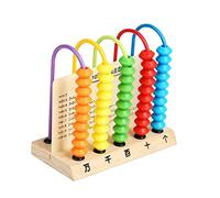 LRXIYODE Wooden Abacus for Bright Colored Beads Educational Counting and Math Learning Tool Early Childhood Arithmetic for Parent Interaction and Color Recognition