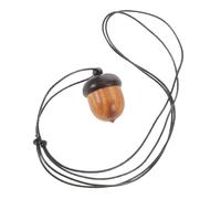 LRXIYODE Wooden Acorn Charms Necklace with Versatile Pill Case Christmas Ornaments Crafted From Ebony for Stylish Jewelry Making